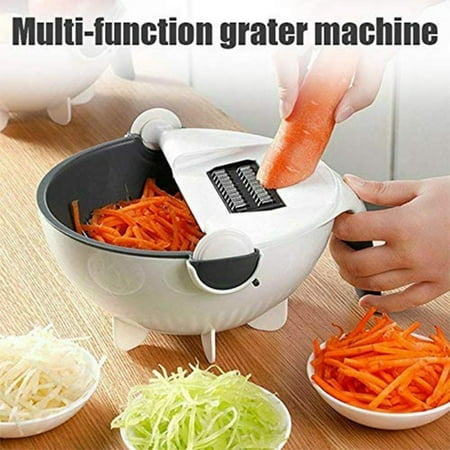 

Household Multifunctional Vegetable Slicer Potato Shredder Manual Shredded Radish Grater Kitchen Washing Basket Cutter
