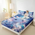 thumbnail image 4 of Manfei Cartoon Axolotl Bed Sheets Twin,Magic Animal Bedding Sets Twin Size,Glitter Print Sheet Set Twin,Breathable Room Decorative,3 Pieces, 4 of 7