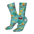 thumbnail image 5 of Salouo Trucks And Excavators Pattern Fun Novelty Crew Socks,Casual Athletic Socks Neutral Socks, 5 of 7