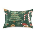 thumbnail image 7 of Yayeee Pillowcase Standard Size Set of 2 Satin Wrinkle Resistant Pillow Case, Brown Christmas Gingerbread, 7 of 7