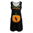 thumbnail image 3 of Expecting A Little Pumpkin Halloween Maternity Sleeveless U-Neck Fake Two Piece Dress Summer skirt bandage dress, 3 of 7