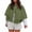 Army green, variant on Womens Cropped Cape Cardigan Button Up Crew Neck Jacket Shawl Fall Trendy Knit Sweater