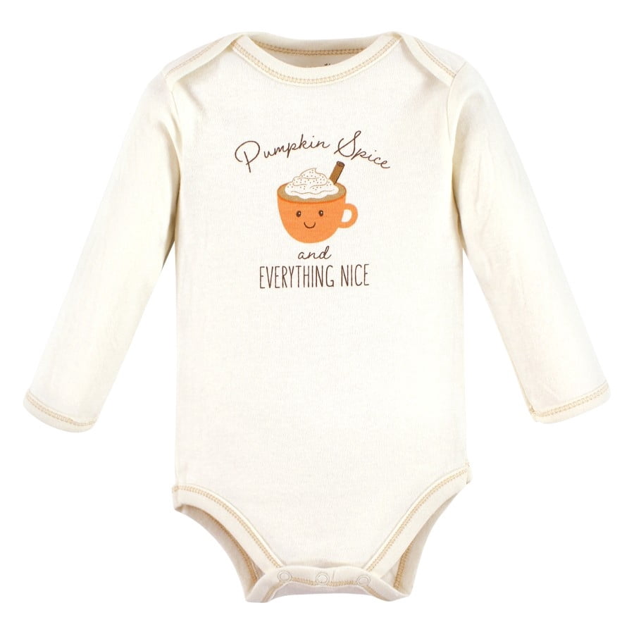 Touched by Nature Organic Cotton Long-Sleeve Bodysuits, Fall Food, 6-9 Months