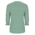 thumbnail image 4 of fatyb Blouses for Women 3/4 Length Puff Sleeve Casual Tops Crewneck Loose Womens Dressy Tunic Shirts, 4 of 5