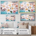 thumbnail image 4 of Designart "Harmonious White Plumeria By The Seashore" Plumeria Floater Framed Canvas Wall Art, 4 of 5
