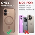 thumbnail image 2 of Magnetic Compatible with iPhone 16 Case, Upgraded [Full Camera Protection] [Compatible with MagSafe] Protective Translucent Matte Women Girl Phone Case Cover, Brown, 2 of 14