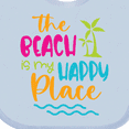 thumbnail image 4 of Inktastic Spring Break the Beach is My Happy Place Boys or Girls Baby Bib, 4 of 4