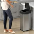thumbnail image 2 of SensorCan 13 Gallon Kitchen Trash Can with Lid & Odor Filter – Motion Sensor Stainless Steel Garbage Bin for Home, Office, or Garage – Slim Oval Shape, Large Capacity Design-wpp, 2 of 10