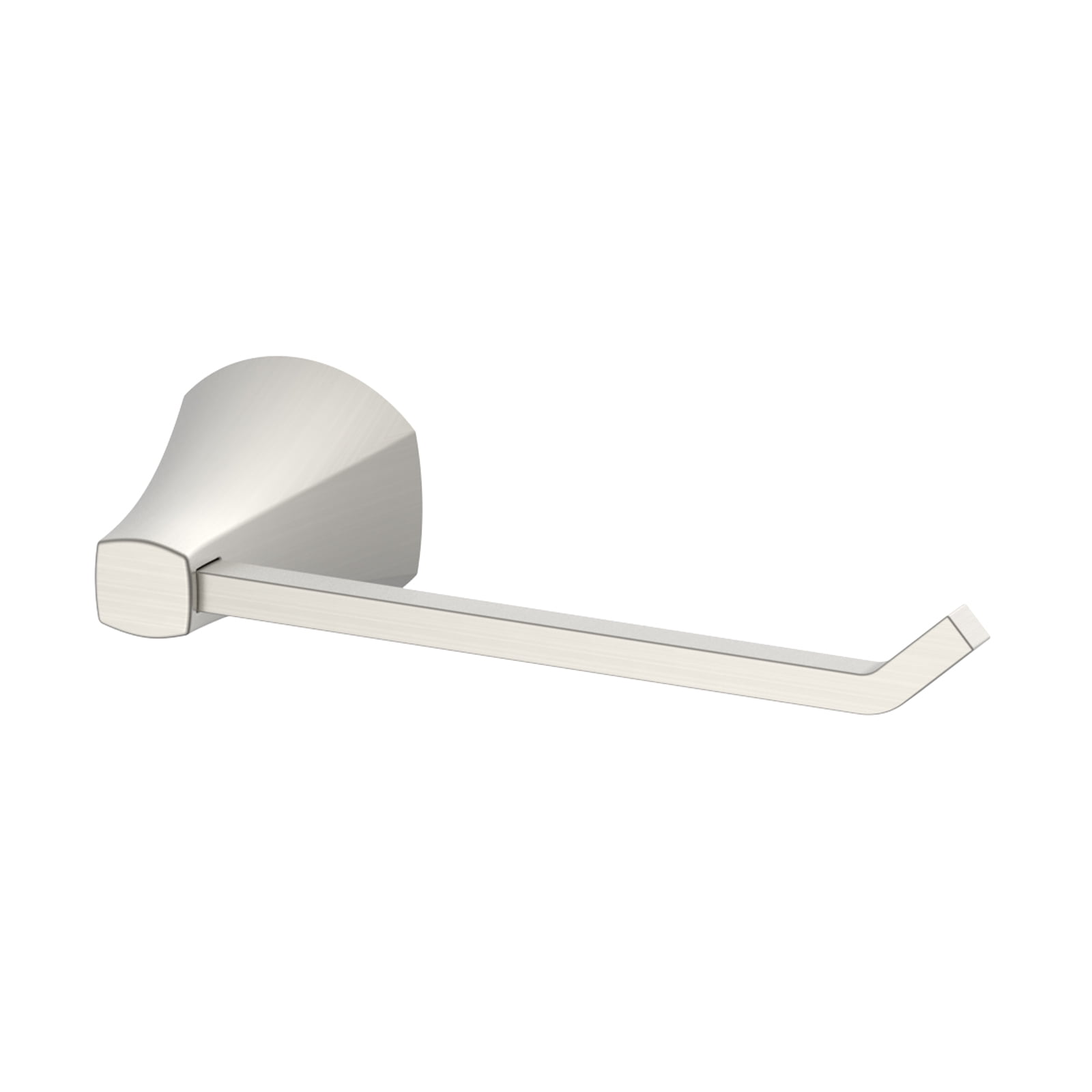 (3 pack) Better Homes & Gardens Simple Flare Style Wall Mount Toilet Paper Holder Satin Nickel Finish
