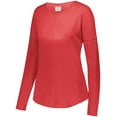 thumbnail image 2 of Augusta Sportswear - Women's Lux Triblend Long Sleeve T-Shirt - Color - Red Heather - Size - XL, 2 of 2