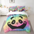 thumbnail image 2 of YST 7Pcs Bedding Comforter Set Kawaii Cute Panda Cartoon Pattern Bed in a Bag, King Size, 2 of 5