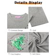thumbnail image 5 of MOSHU Christmas Womens T-shirts Round Neck Shirts for Women Short Sleeve Loose Graphic Tees Casual Tee, 5 of 9