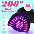 thumbnail image 3 of UV Light for Nails - 208W UV LED Nail Lamp with 66 Beads, Professional Nail Dryer for Quick Drying - lampara led para uñas Profesional E22, 3 of 3