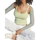 thumbnail image 4 of Lucakuins Mujeres Tank Tops, Color Sólido Básico Sin Mangas Escote Redondo Slim Fit Camisas Camisola Acanalada Tops Lucakuins moda, 4 of 6