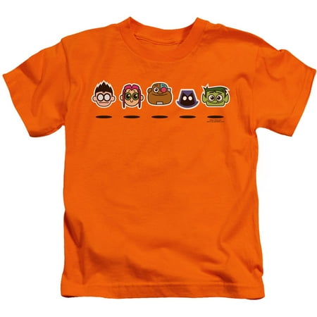 Childrens T-shirt Tee - Teen Titans Go Boys' Floating Heads Childrens T-shirt Orange