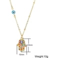 thumbnail image 2 of Evil Eye Necklace for Women,Zircon Turkish Demon Eye Fatima Hand Choker Necklace, 2 of 5