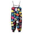 thumbnail image 5 of 1-10 Years Toddler Baby Girl Easter Outfit Rabbit Sleeveless Romper Jumpsuit Overalls Spaghetti Strap Wide Leg Summer Suspender Pants Playsuit Black, 5 of 6
