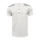thumbnail image 1 of pstuiky camiseta de hombre, Camisa informal de manga corta con cuello vuelto y cremallera de color liso para hombre ropa de hombre m, 1 of 2