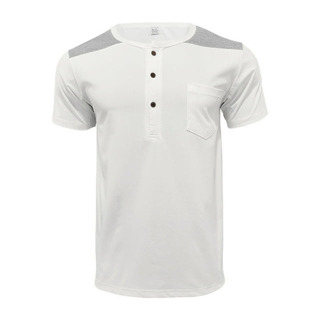 pstuiky camisetas para hombre, Camisa informal de manga corta con cuello vuelto y cremallera de color liso para hombre camisas casuales para hombre s