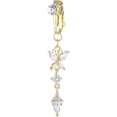 thumbnail image 1 of XINQIHANG Dangle Belly Button Ring for Women,Butterfly Stainless Steel Belly Rings,Fake Belly Piercing Fake Belly Button Ring,Fake Belly Button Piercing Clip,Body Jewelry, 1 of 6