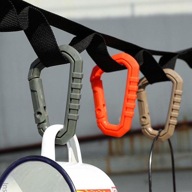 Mochila en forma de D para exteriores, cierre de mosquetón, bolsa de senderismo de escalada de acero plástico FLhrweasw Nuevo