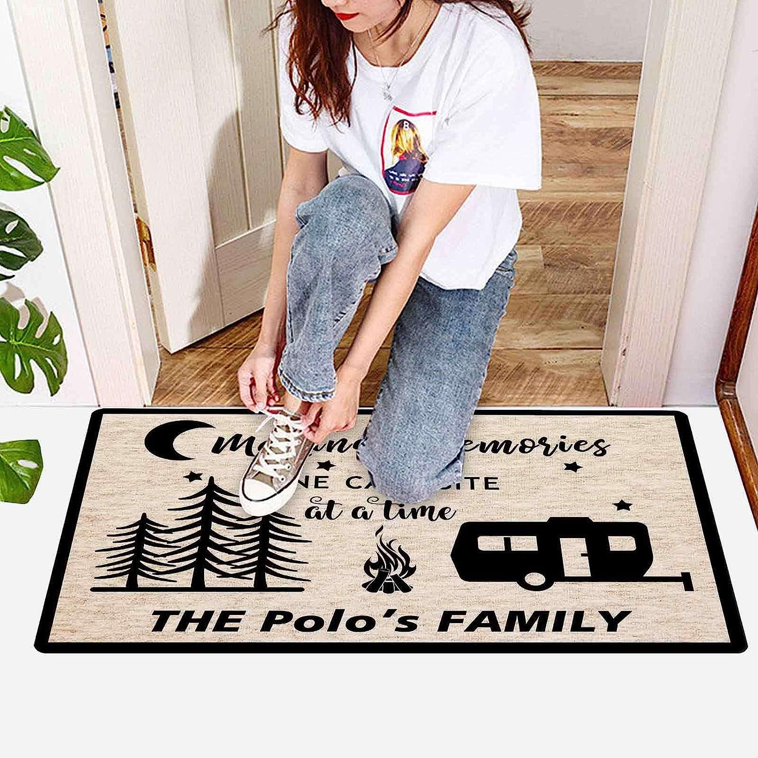 Camping Doormat Customized Name And RV Welcome To Our Camper