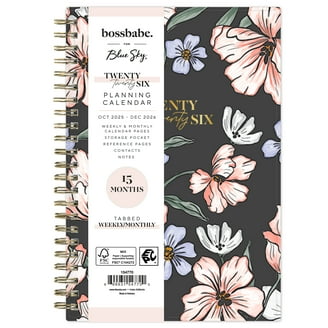Blue Sky Greta Academic Year Weekly/Monthly Planner, Floral, 8.63 X 5 12 Month July 2024 To June 2025 136482 A25