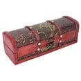 thumbnail image 3 of Retro Bracelet Case, Wooden Jewelry Box Delicate Embossed Firm Sturdy  For Study For Hairpin Earrings, 3 of 8