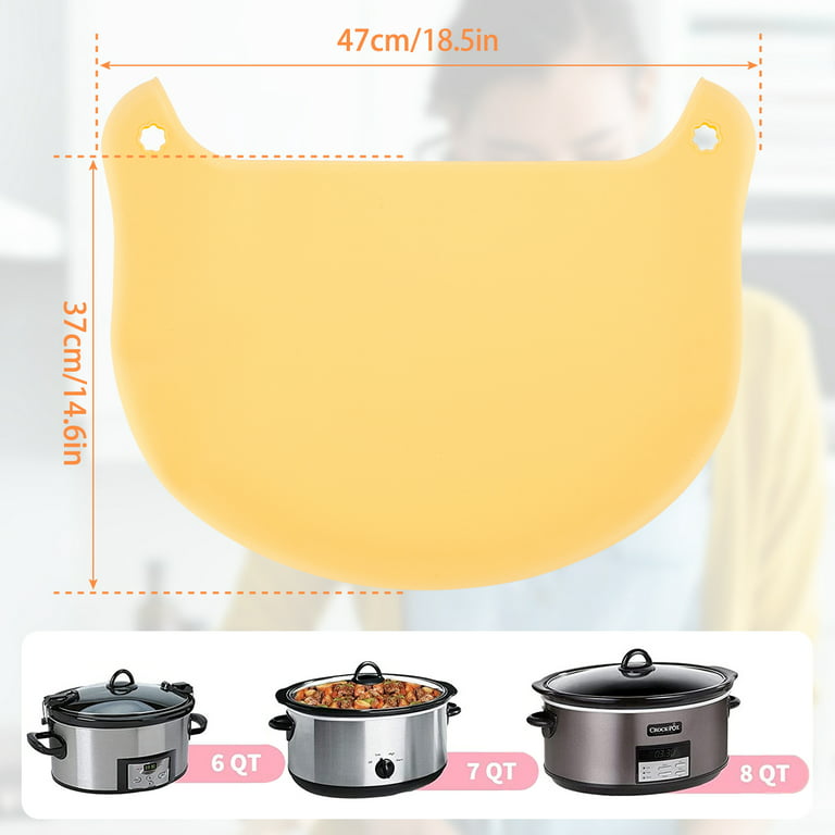 Kyoffiie Slow Cooker Liners Crock Pot Liner Leakproof & Easy Clean Silicone  Divider Fit 6-8 Quarts Slow Cooker Oval or Round Pot 