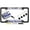black, variant on [Officially Licensed Product] - U.S. Navy Silent Service - Domed Custom-Made Personalized Narrow (Thin) Top 4 Hole Metal Car License Plate Frame with Free caps - Black (Quantity: 1 Frame)