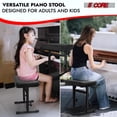 thumbnail image 5 of 5CORE Keyboard Bench Piano Stool Thick Padded Seat Height Adjustable Keyboard Chair, 5 of 12