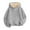 Grey, variant on Kids Sherpa Lined Hoodie Sweatshirt Warm Winter Pullover Long Sleeve For Boys Girls