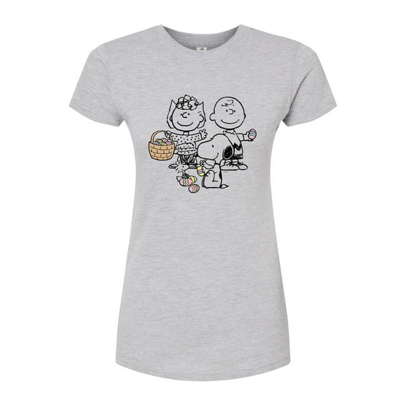 Peanuts - Group Easter - Juniors Fitted Graphic T-Shirt