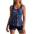 thumbnail image 1 of RXMEKW Printed Bikini Swimsuit Set for Women with Removable Bra, High Waist Trunks and Coverage in Solid Color, 1 of 6