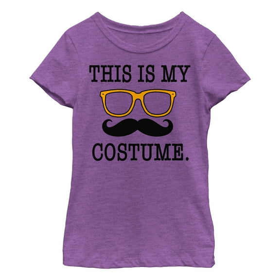 Girl's Lost Gods This is My Costume Graphic Tee Purple Berry X Large