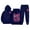 Navy, variant on Fgnfyis Womens Two Piece Outfits Sets Hoodie Sweatshirt and Long Sweatpants Jogger Workout Set Fall Tracksuit Sweatsuits Women's Trousers Suit Beige S
