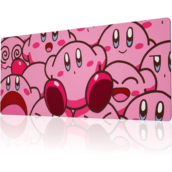 Gaming Mouse Pad Large with Stitched Edges, Japanese Anime Mouse Pad for Desk, Extended XL Long Full Desk Mousepad with Anti-Slip Rubber Base, Cute Desk Pad for Keyboard and Mouse, 31.5 x 11.8 in