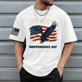 thumbnail image 2 of Leey-World Usa 250th Anniversary T Shirts 250th Anniversary USA Shirts for Men American Flag T-Shirt 4th of July Shirt 250 Years Birthday Patriotic Tops(White,M), 2 of 5