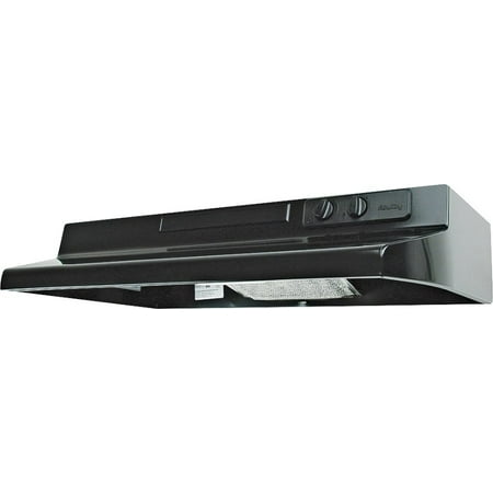 Air King Designer DS Series DS1306 Range Hood, 200 cfm, 30 in W, 12 in D, 6 in H, Steel, Black