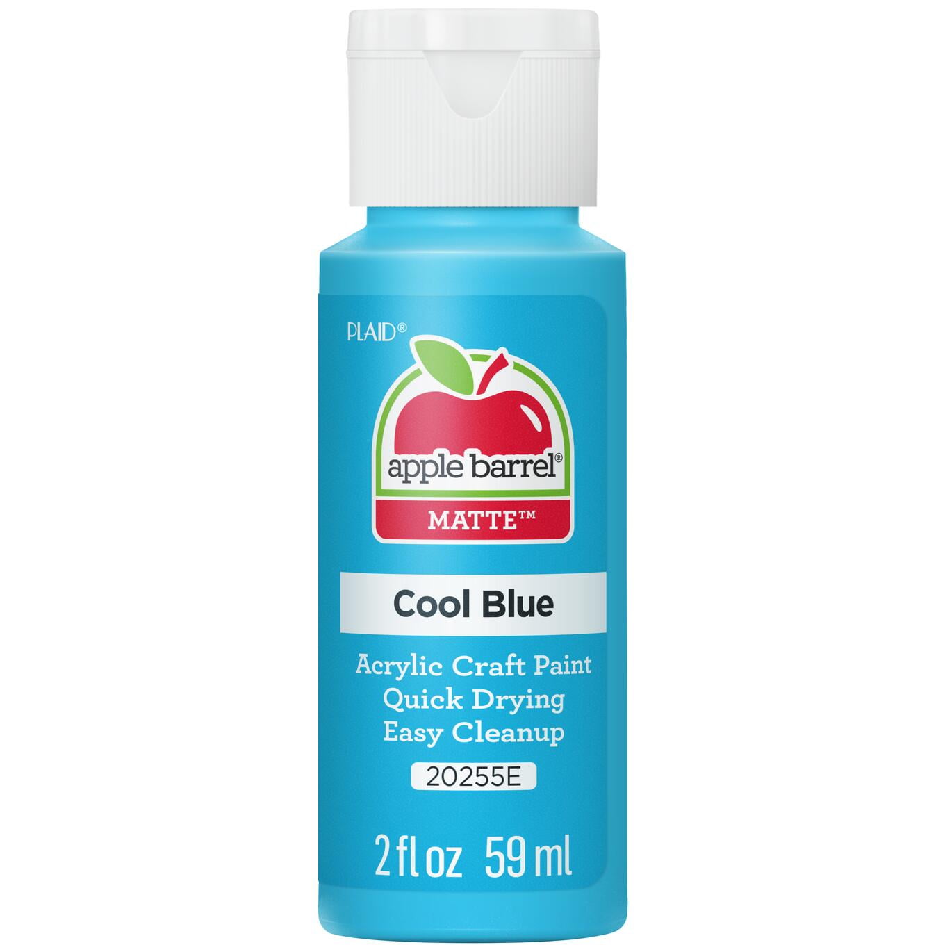 (2 pack) Apple Barrel Acrylic Craft Paint, Matte Finish, Cool Blue, 2 fl oz