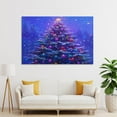 thumbnail image 4 of Wall Art for Living Room Beautiful Christmas Tree Pattern Canvas Picture Snowflakes Background Canvas Print Picture Living Room Girls Room Kids Room Decor 24x36inch No Frame, 4 of 8
