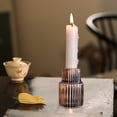 thumbnail image 3 of Binwennn Pillar Candle Base Wind Transparent Glass Candle Stand Candlelight Dinner Table Decoration, 3 of 5