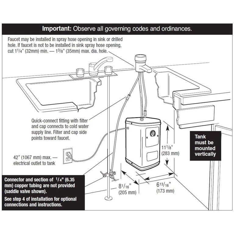 Waste King Instant 190deg Hot Water Dispenser