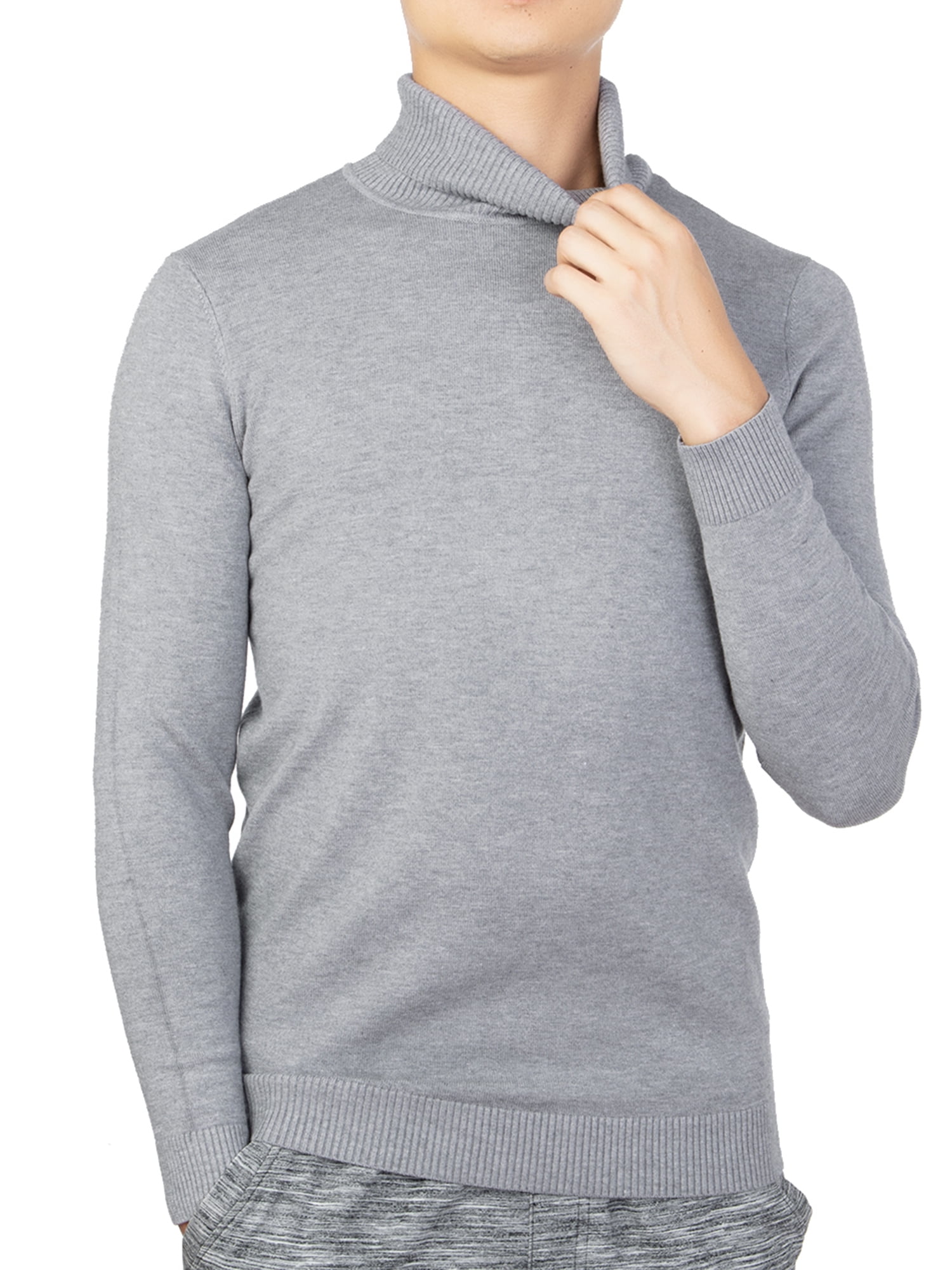 Mengar Mens Casual Basic Thermal Turtleneck T Shirts Roll Neck Pullover Sweaters