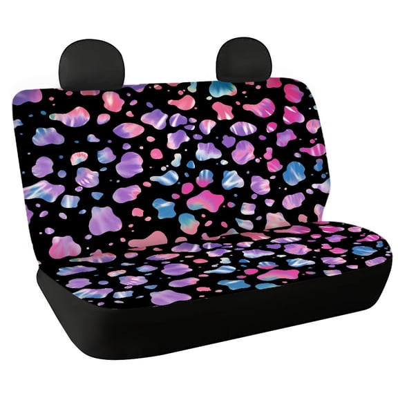 POLERO Colorful Abstract Print Stretch Car Seat Covers for Work Car Interior, Fashion Car Rear Seat Covers Easy to Install Rear Bench Seat Covers