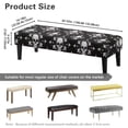 thumbnail image 3 of Psesaysky Christmas Dining Bench Cover, Skull Floral Print Stretch Washable Rectangle Bench Seat Covers, Dining Table Chair Slipcover for Dining Room, Living Room, Kitchen, Garden, 3 of 7