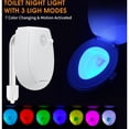 thumbnail image 3 of Qucyy Other Lighting Accessories Toilet Night Light with 3 Lighting Modes 7 Color Changing Motion Activated LED Toilet Bowl Night Light for Bathroom Fits Any Toilet, 3 of 5