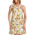 thumbnail image 1 of Disketp Hippie Bee Honeycomb para Vestido sin Mangas para Mujeres, Vestidos de Verano para Mujeres, Casual y Holgado para la Playa, 1 of 7