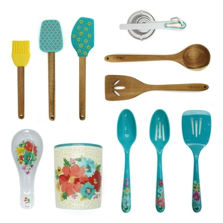 The Pioneer Woman Breezy Blossom 20-Piece Tool and Crock Set
