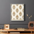 thumbnail image 6 of Block Print Blooms II Framed Print in Gray Solid Wood Framed Print No Nail Hanging, 6 of 6